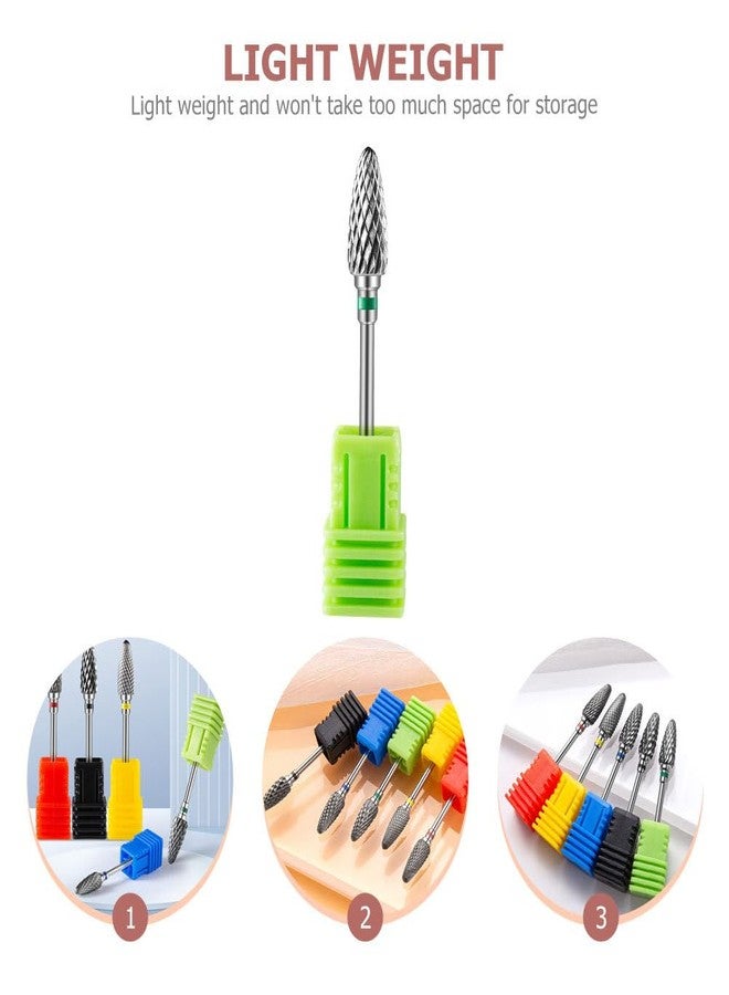 DEARMAMY 4pcs Vacuum Tungsten Steel Nail Drill Bits - Professional Polishing And Grinding Heads for Manicure And Nail Art - Image 5